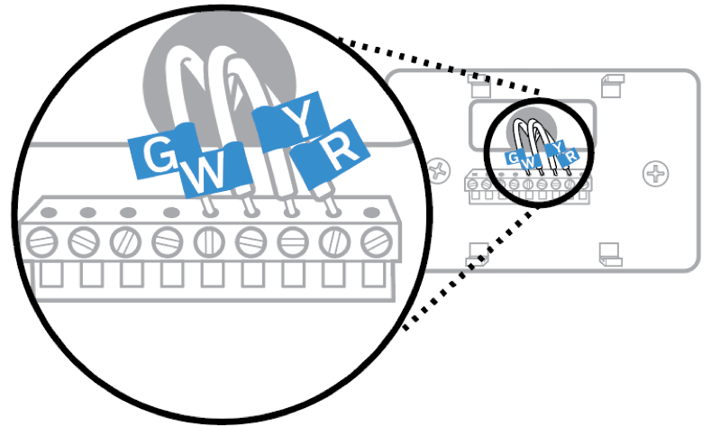 label thermostat wiring